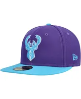 Men's New Era Purple Milwaukee Bucks Vice 59FIFTY Fitted Hat