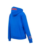 Women's Pro Standard Royal Chicago Cubs Classic Fleece Pullover Hoodie