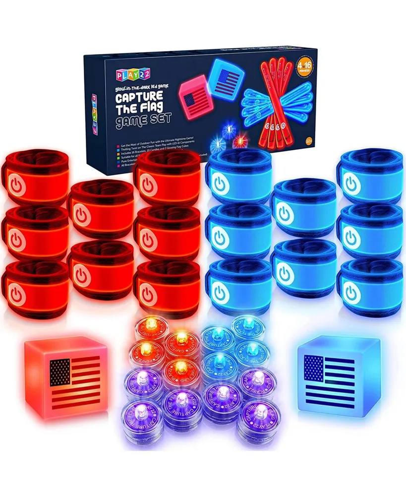 Play22usa American Capture The Flag Glow in The Dark Game Up to 14 Players