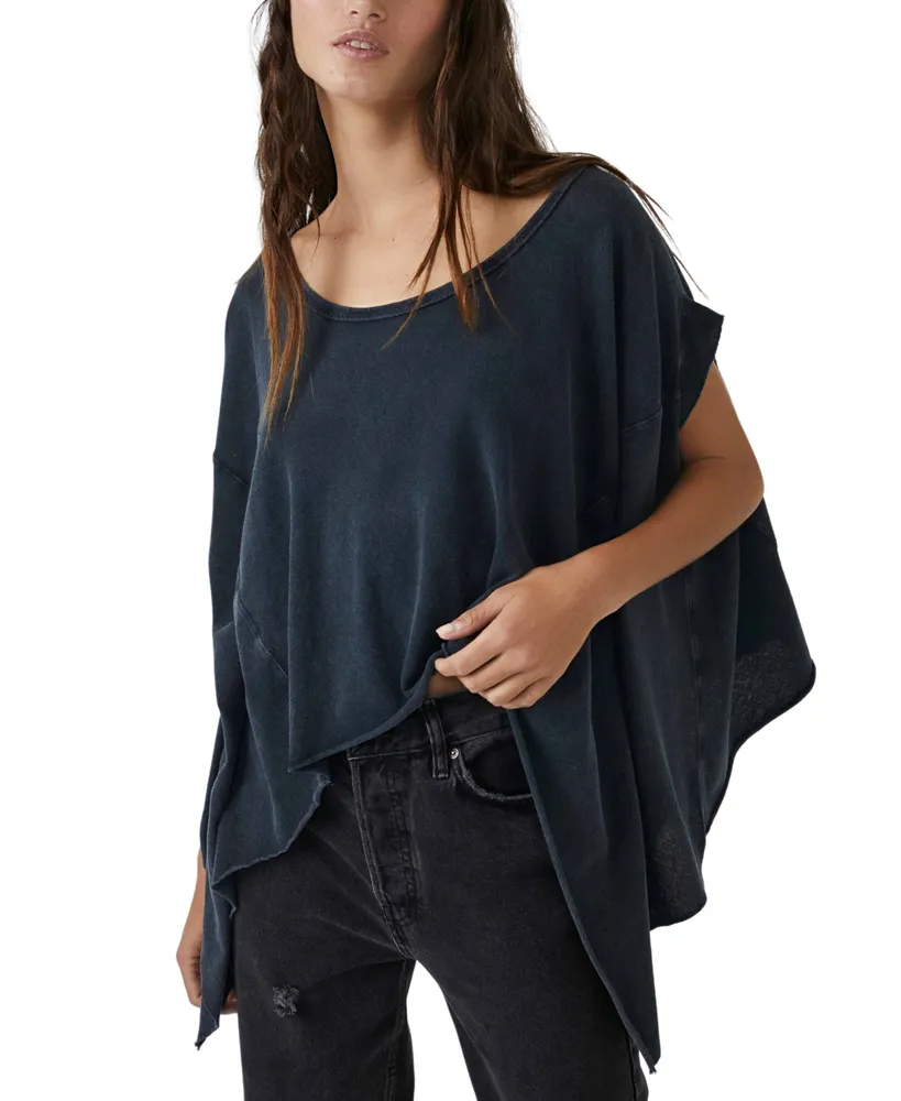 Free People Women's Angel Cotton Handkerchief-Hem T-Shirt