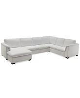 Closeout! Arond 144" 3-Pc. Leather Sectional with Chaise, Created for Macy's