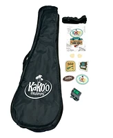 KaKo'o Music Sunrise Orange Wooden Ukulele Set