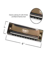 KaKo'o Music Classic Silver Metal Harmonica