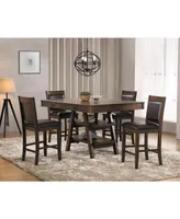 Coaster Home Furnishings 2-Piece Asian Hardwood Dewey Upholstered Counter Height with Footrest Chairs Set