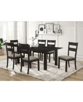 Coaster Home Furnishings 2-Piece Asian Hardwood Jakob Upholstered with Ladder Back Side Chairs Set