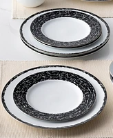 Noritake Rill Set of 4 Dinner Plates, Service for