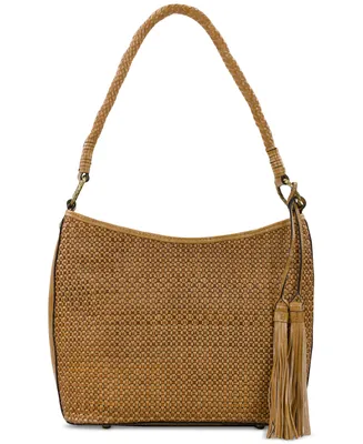 Patricia Nash Castelli Small Woven Leather Hobo Bag
