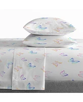 Saturday Park Ombre Butterflies 100% Organic Cotton Queen Bed Set