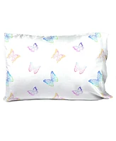 Saturday Park Ombre Butterflies 100% Organic Cotton Full Sheet Set