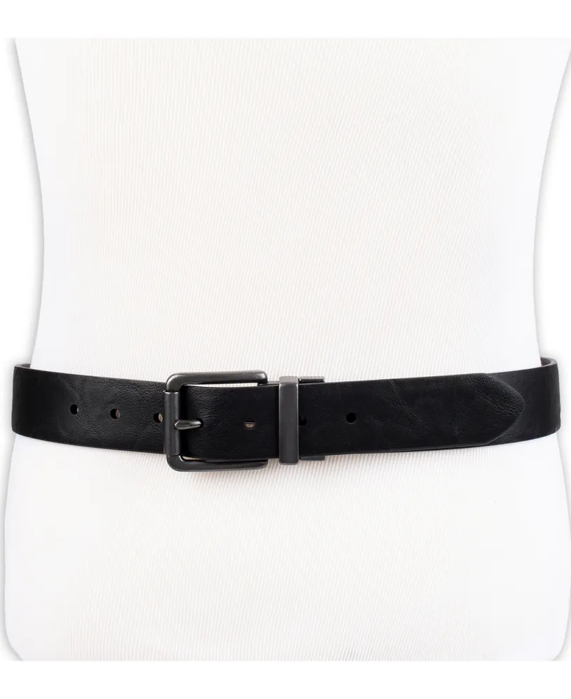 Levi's Men's Plaque Buckle Reversible Stretch Belt