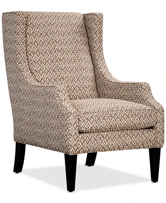 Closeout! Kallison Fabric Wing Chair, Created for Macy's