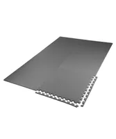 Xspec 3/8" Thick 100 Sq Ft Steel Eva Foam Floor Exercise Gym Mat 25 pcs, Grey