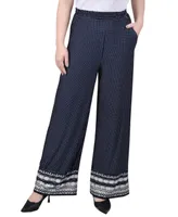 Ny Collection Petite Wide Leg Pull On Pants