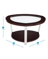 Steve Silver Duncan 35" Round Mixed Media Cocktail Table