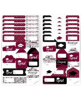Maroon Grad Best is Yet to Come To & From Stickers 12 Sheets 120 Stickers