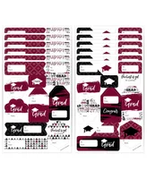 Maroon Grad Best is Yet to Come To & From Stickers 12 Sheets 120 Stickers