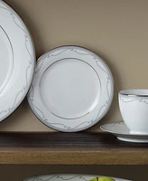 Noritake Satin Flourish 4 Piece Bread Butter/Appetizer Plates Set, Service for 4