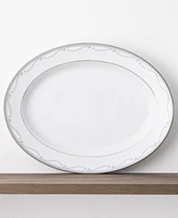 Noritake Satin Flourish Oval Platter, 14"