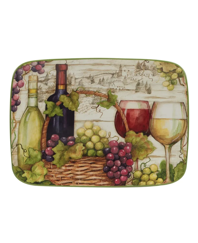 Certified International Meadow Brook Vineyard Rectangular Platter 14"