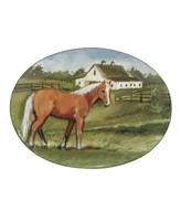 Certified International York Stables Oval Platter 16"