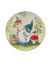 Certified International Garden Gnomes Set of 4 Salad Plate 9"