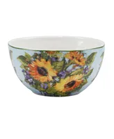 Certified International Sunflower Bouquet Set of 4 Ice Cream Bowl