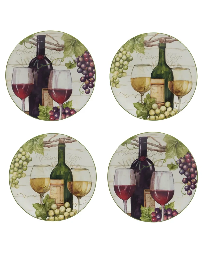 Certified International Meadow Brook Vineyard Set of 4 Salad Plate 8.5"