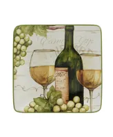 Certified International Meadow Brook Vineyard Set of 4 Canape Plates 6"