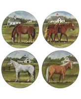 Certified International York Stables Set of 4 Dinner Plate 10.5"