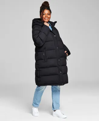 BCBGeneration Women's Plus Hooded Puffer Coat, Created for Macy's
