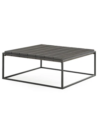 Steve Silver Tekoa 48" Square Wood and Iron Coffee Table