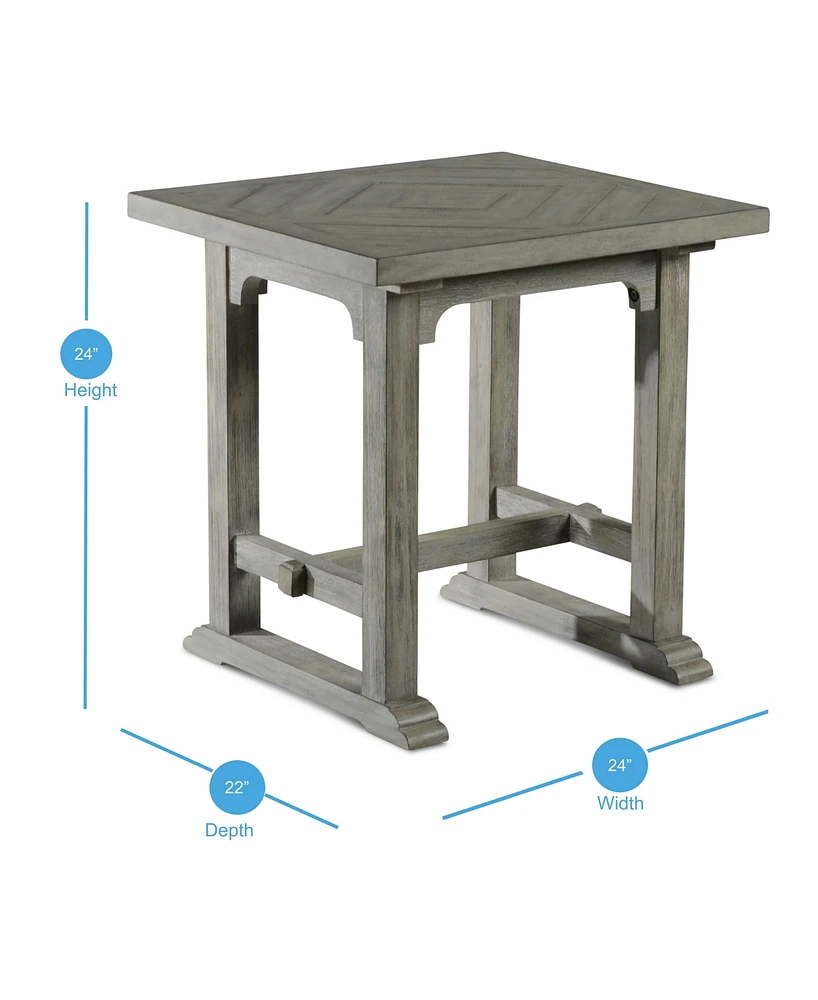 Steve Silver Whitford 24" Distressed Wood End Table
