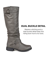 Journee Collection Women's Stormy Wide Calf Knee High Riding Boots