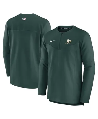 Men's Nike Green Oakland Athletics Authentic Collection Game Time Performance Half-Zip Top