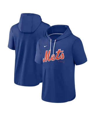 Men's Nike Royal New York Mets Springer Short Sleeve Team Pullover Hoodie