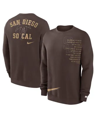 Men's Nike Brown San Diego Padres Statement Ball Game Fleece Pullover Sweatshirt