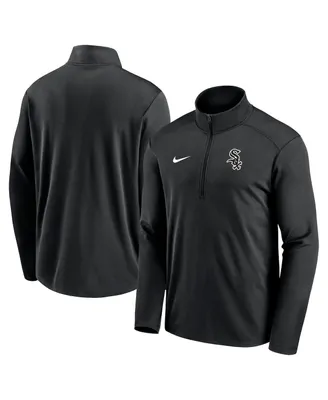 Men's Nike Black Chicago White Sox Agility Pacer Performance Half-Zip Top