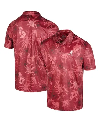 Men's Colosseum Crimson Alabama Tide Palms Team Polo Shirt