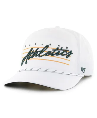 Men's '47 Brand White Oakland Athletics Downburst Hitch Snapback Hat