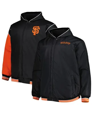 Men's Jh Design Black San Francisco Giants Reversible Fleece Full-Snap Hoodie Jacket