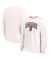 Women's Fanatics Cream Boston Red Sox Leopard Pullover Sweatshirt