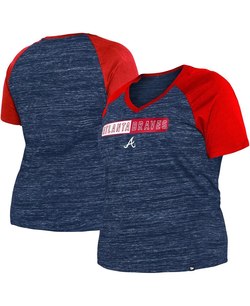 New Era Women's New Era Navy Atlanta Braves Plus Space Dye Raglan