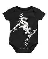 Newborn and Infant Boys Girls Black Chicago White Sox Running Home Bodysuit