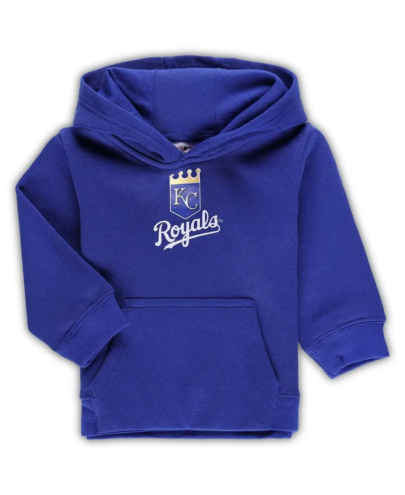 Toddler Boys and Girls Royal Kansas City Royals Team Primary Logo Fleece Pullover Hoodie