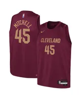 Big Boys and Girls Nike Donovan Mitchell Wine Cleveland Cavaliers 2022/23 Swingman Jersey - Icon Edition