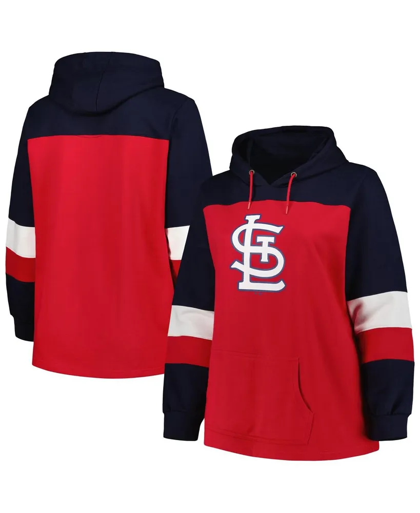 St. Louis Cardinals New Era Women's Colorblock Full-Zip Hoodie - Red