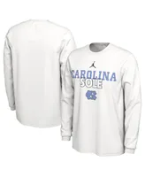 Men's Jordan White North Carolina Tar Heels On Court Long Sleeve T-shirt