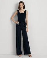 Lauren Ralph Stretch Jersey Wide-Leg Pants