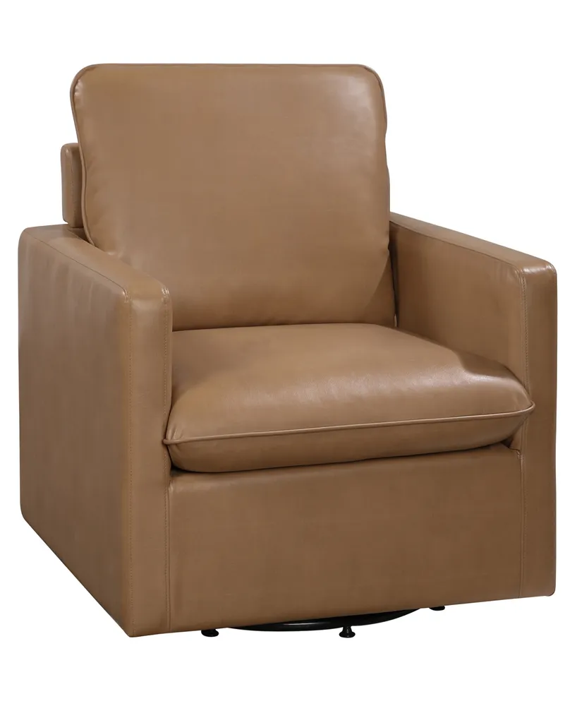 Mira 34.5" Faux Leather Swivel Chair