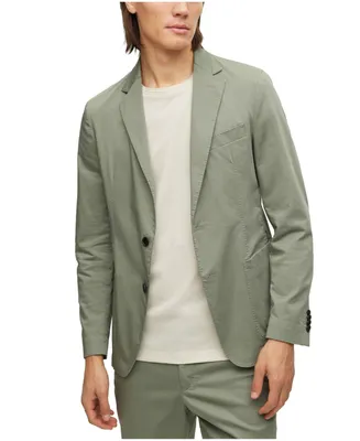 Boss by Hugo Men's Slim-Fit Crease-Resistant Cotton Blend Jacket